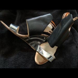 Nine West sandal with clear wedge heel